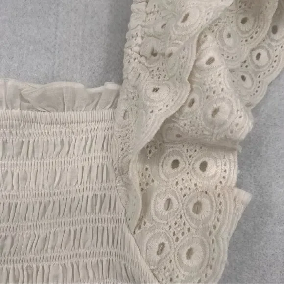 House Of Harlow Smocked Eyelet Top and Skirt Set NWT - Picture 5 of 12